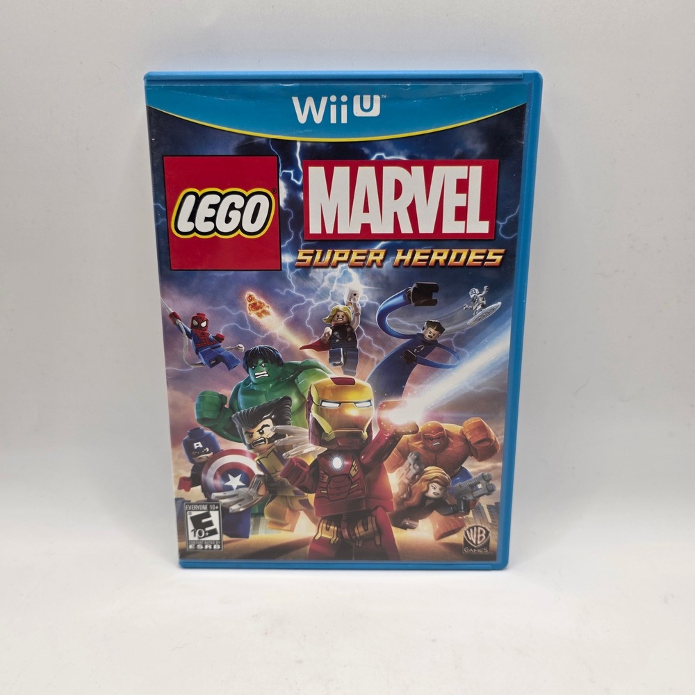 LEGO Marvel Super Heroes Nintendo Wii U Blue Case Action Adventure Game Avengers